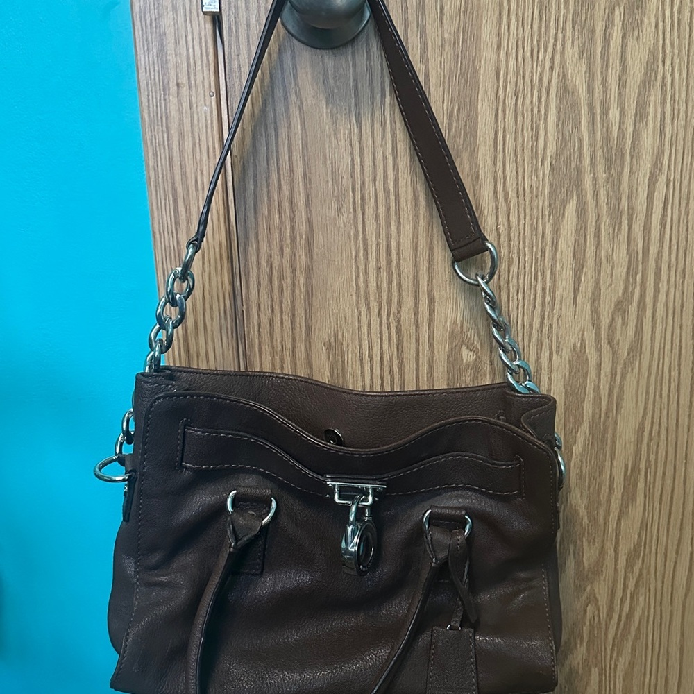 Michael Kors Dark Brown Leather Shoulder Bag